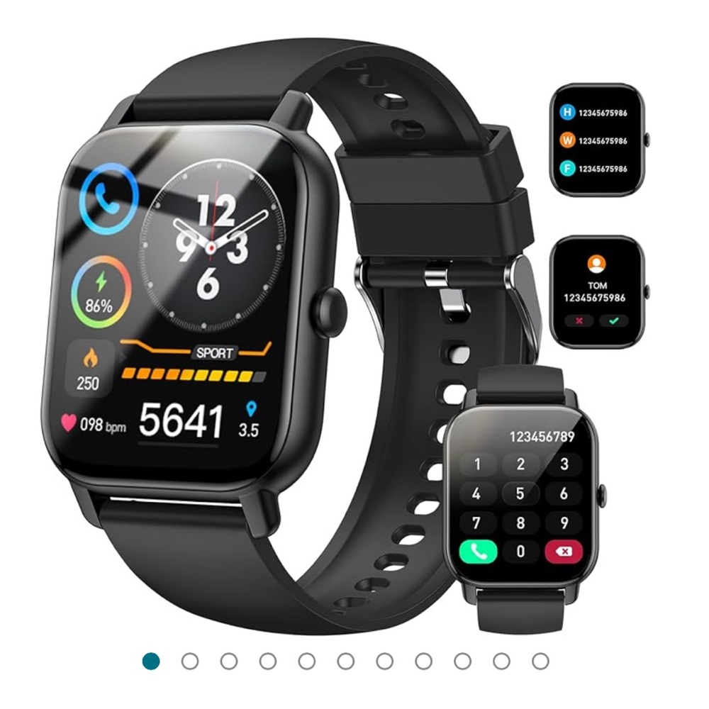Smart Fitness Tracker Watch - Black